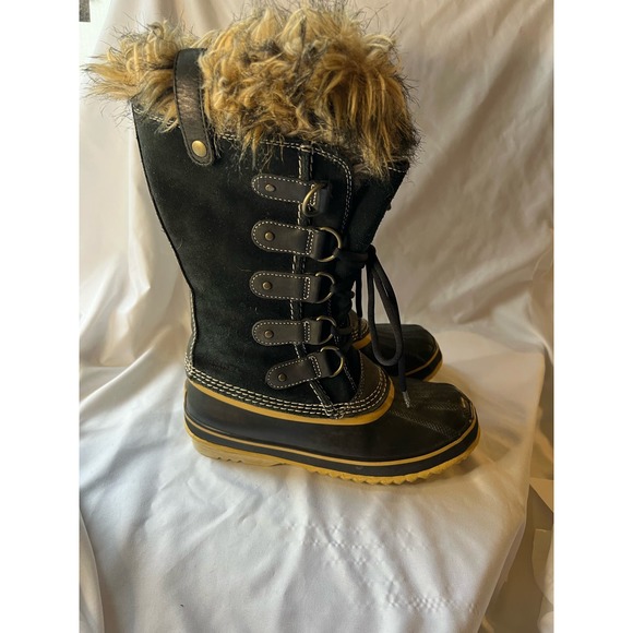 Sorel, Joan of Arctic, Women’s Snow Boots. Black leather‎ and faux fur. Size 7 - Picture 7 of 9